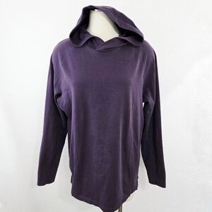 Gymshark Dark Purple Hooded Sweatshirt Oversized Hoodie Women's Size Large